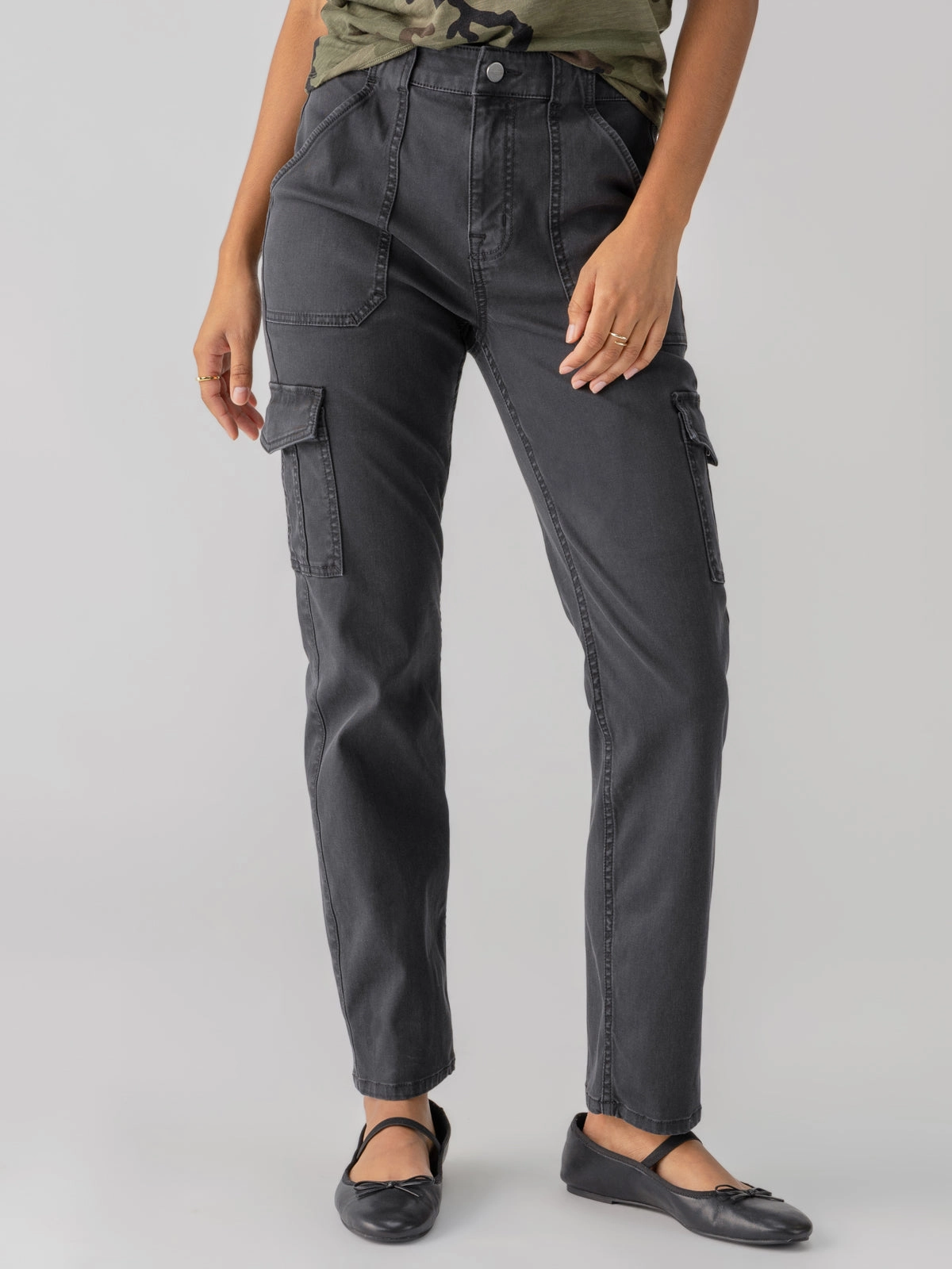 Core Fit Sculpted Hayden Cargo Standard Rise Pant Black