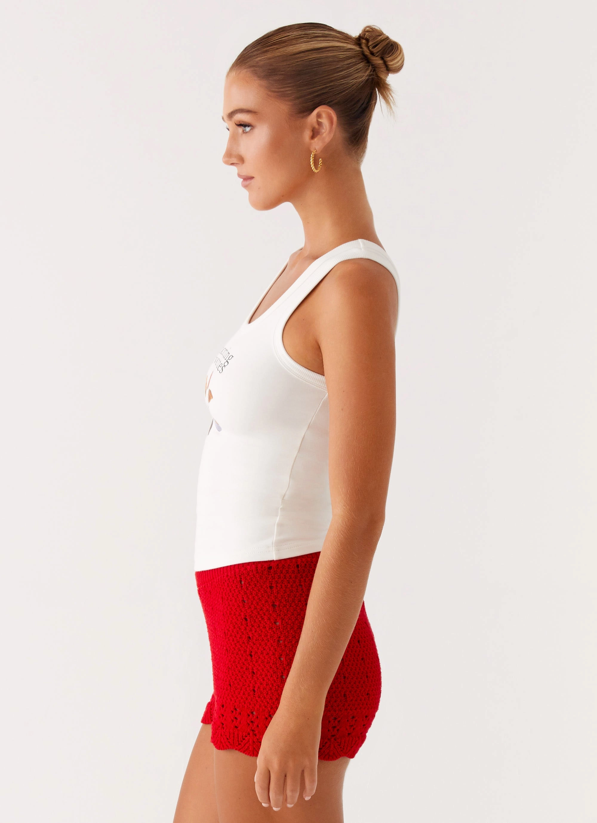 Avalita Tank Top - Ivory Stretch Technology