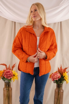 Ethically Sourced Fabric Don't Hesitate Puffer Jacket-Rust Don't Hesitate Puffer Jacket-Rust Active Design