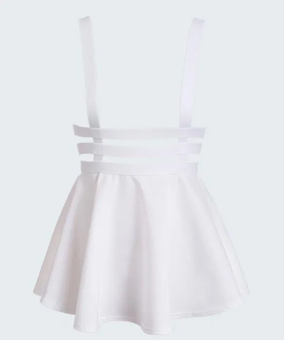 Europe Korean Personality See Through  A-Line Strap Skirt