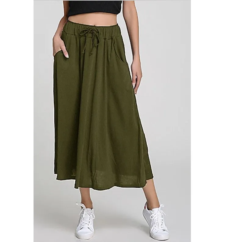 Europe Popular Multicolor Flare High Waist Lace Skirt