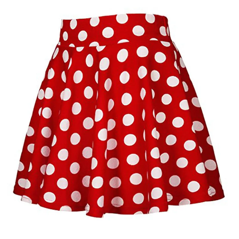 Europe Summer Popular Poker Dot Mini Flare Skirt