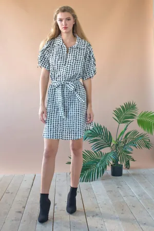 Evening Gown Heather Dress - Checkmate Heather Dress - Checkmate Tailored Mood High Hemline