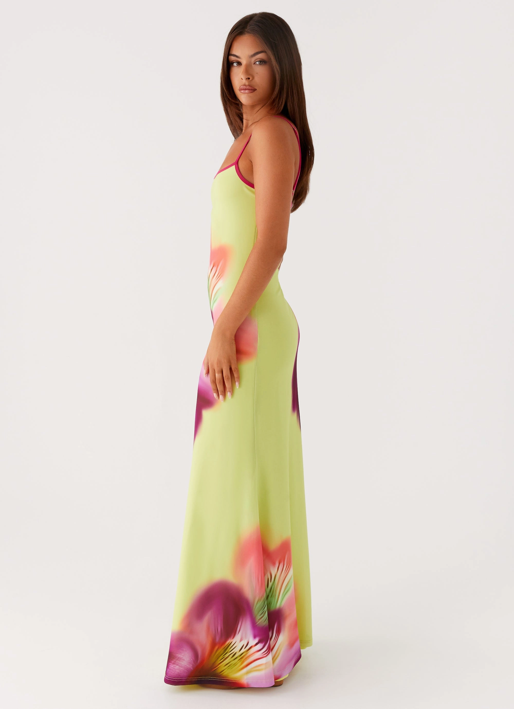 Clean Stitch Office Mood Everett Maxi Dress - Green Tropical