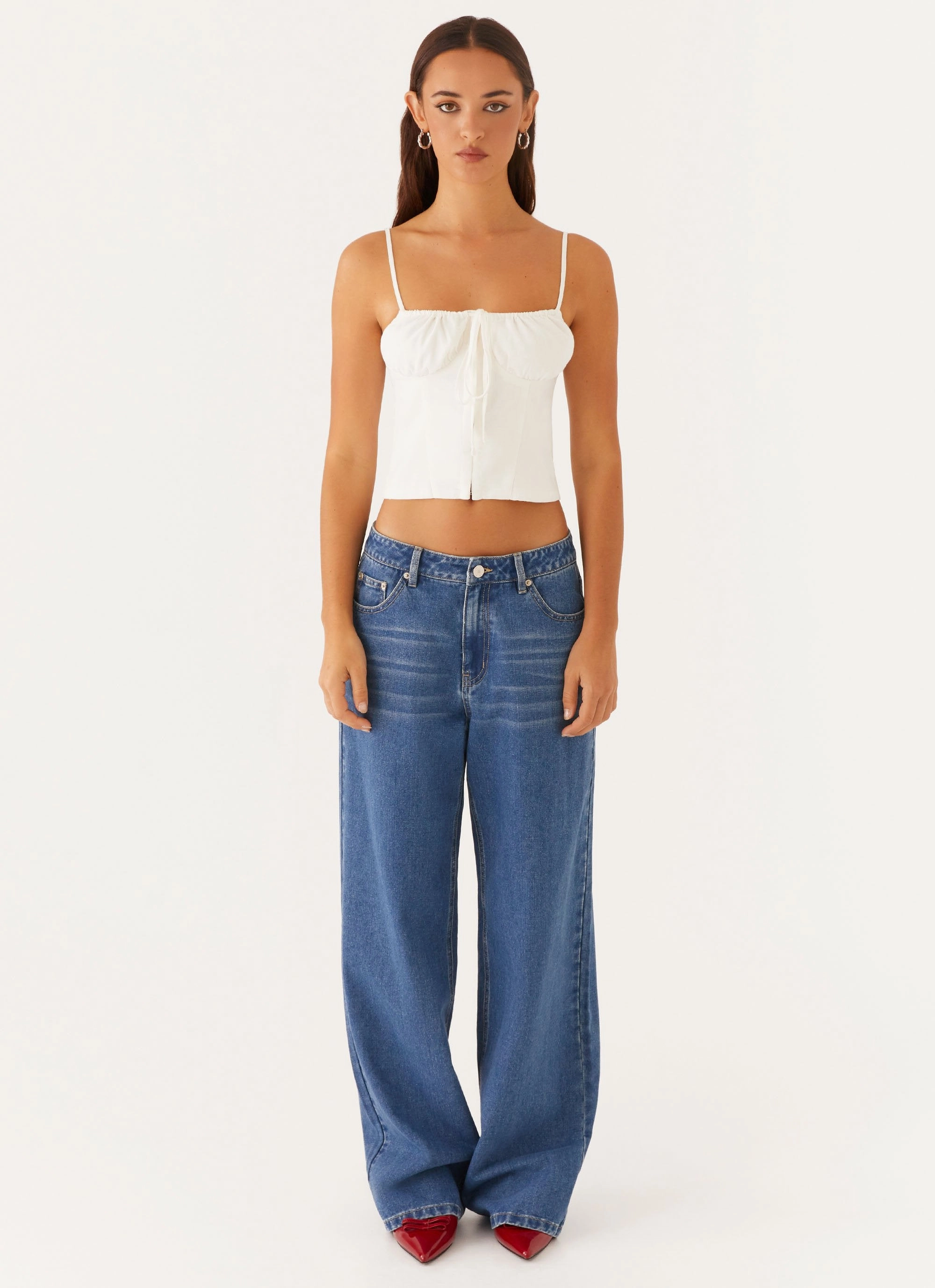 Flatlock Seam Technique Everly Top - White