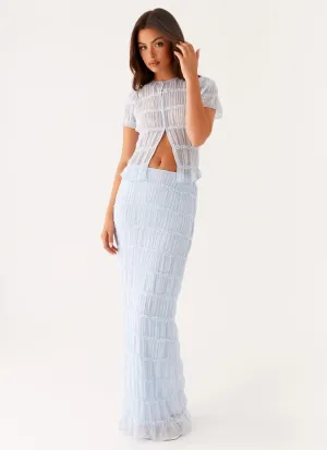 Everyday Look Daydreaming Low Rise Maxi Skirt - Blue Daydreaming Low Rise Maxi Skirt - Blue HeatRegulating Carbon Infused Fabric