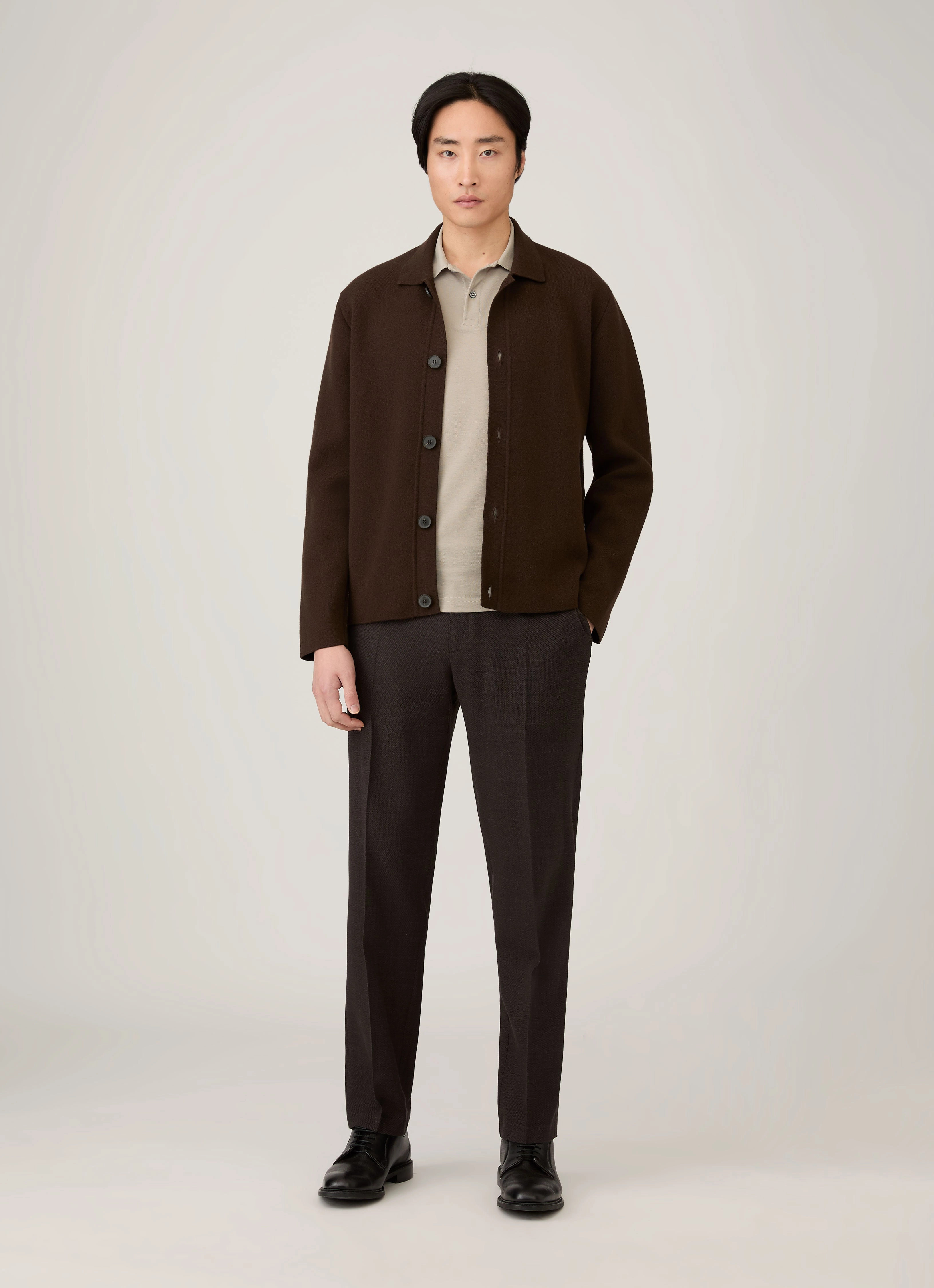 Men's Piqu?? Polo Shirt in Fog Sporty Flex