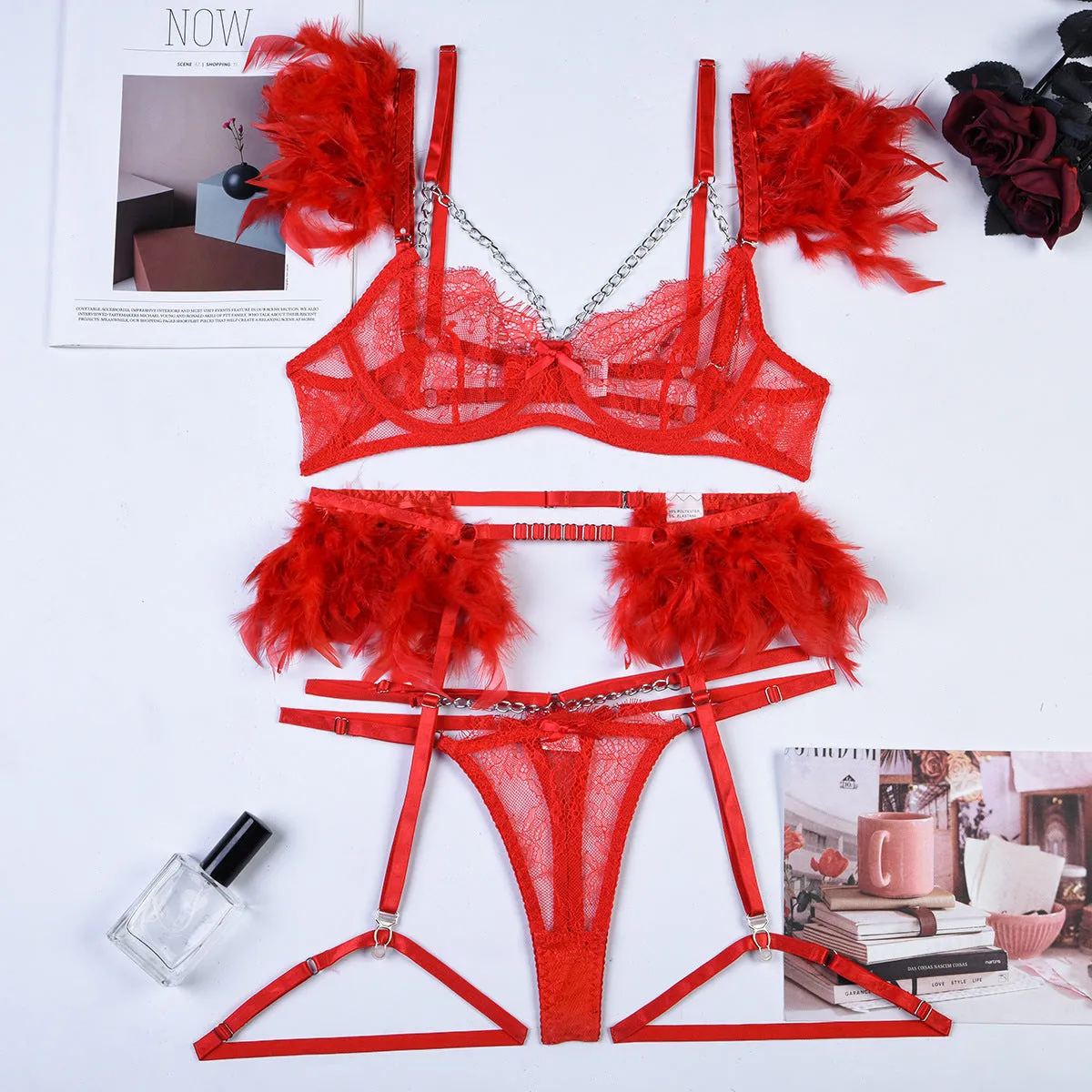 Exotic Chains Lace Sexy Lingerie