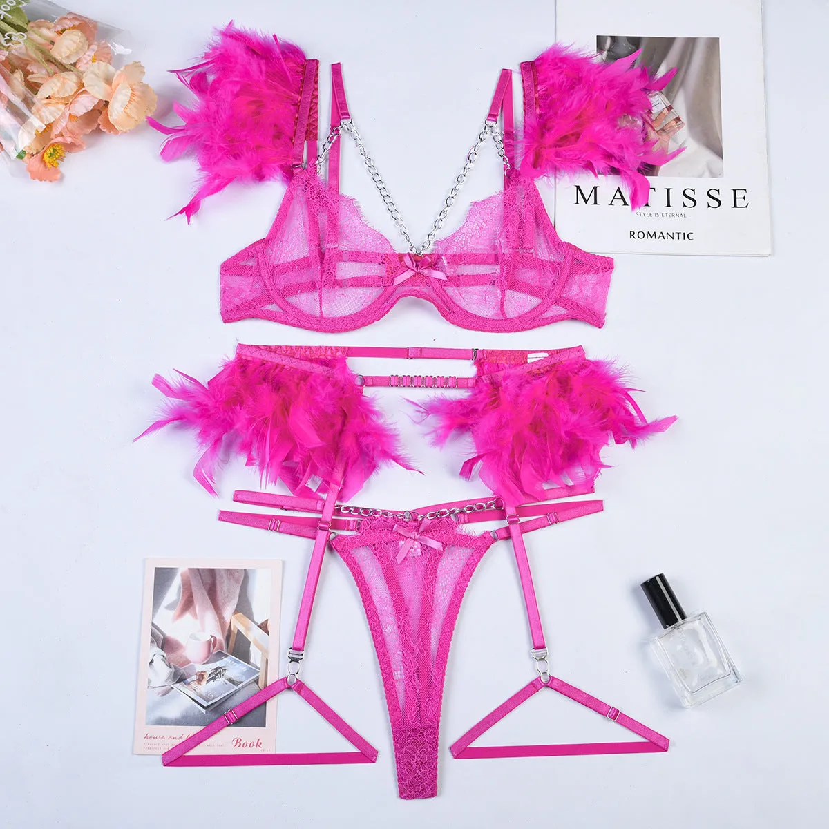 Exotic Chains Lace Sexy Lingerie