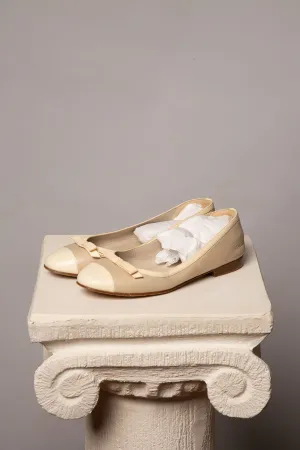Extremely Rare CHANEL Beige Ballet Flats