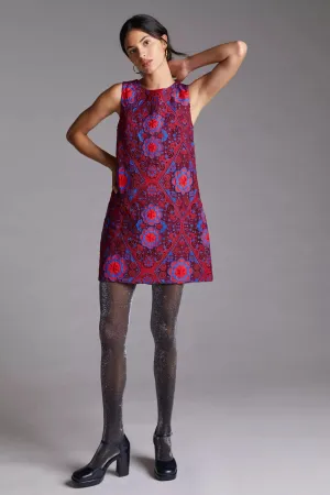 Eyelet Mini Dress - Burgundy Classic Appeal Versatile Wearable All Wear Eyelet Mini Dress - Burgundy