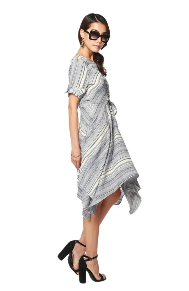 Classic Tailoring Light Blend Ezra Dress - Sidecar Stripe