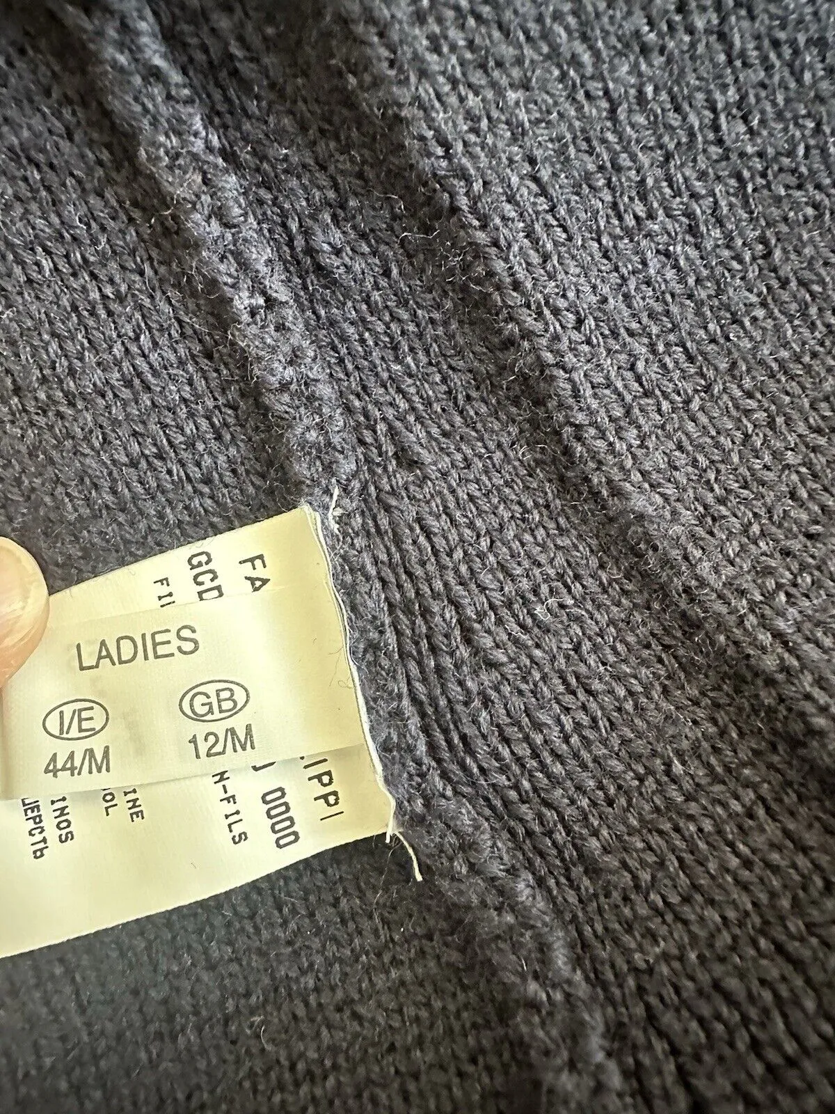 Fabiana Filippi navy 100% virgin wool cardigan size UK12/US8