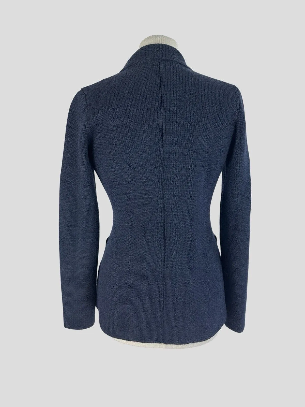 Fabiana Filippi navy 100% virgin wool cardigan size UK12/US8