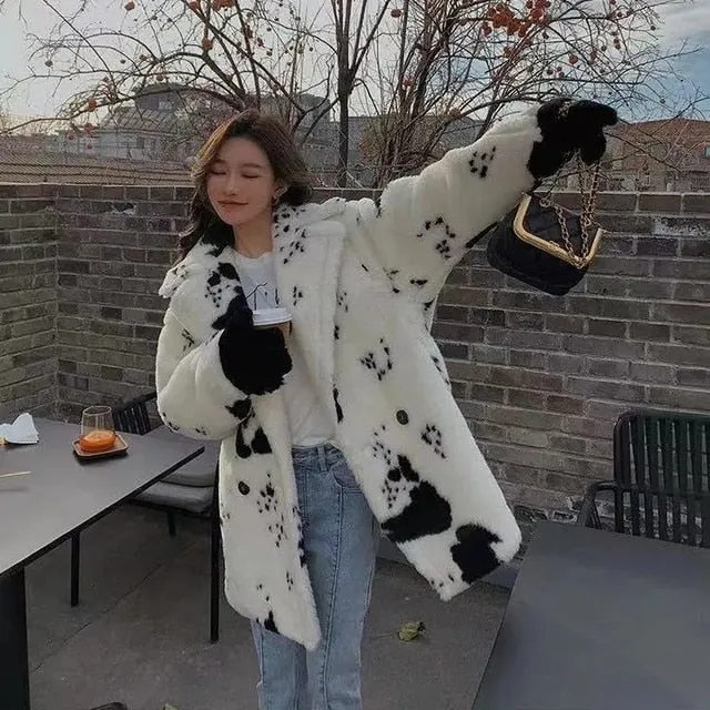 Factory Price Women Winter Longer Faux Fur Warm  Thick Teddy Bear Coat