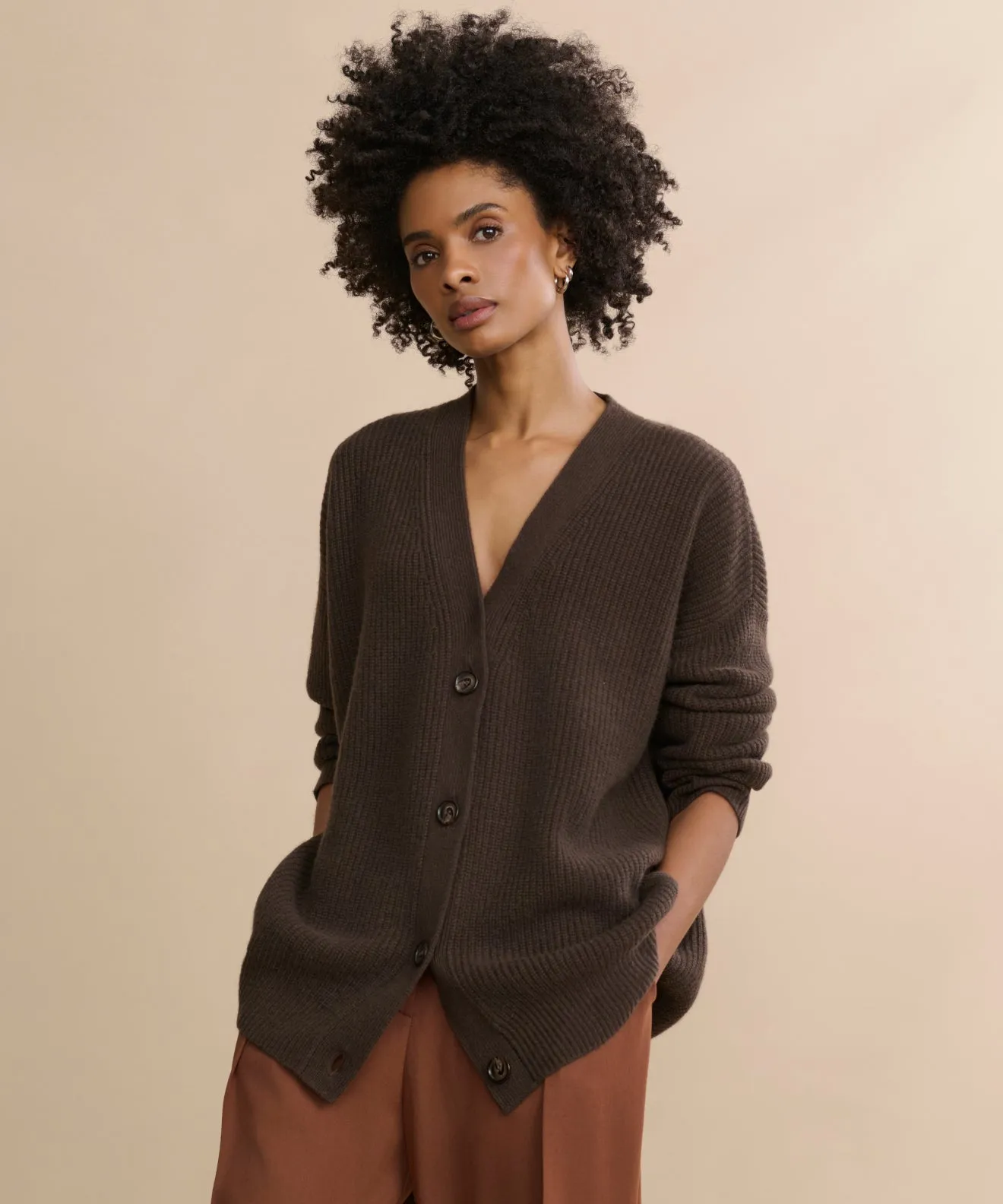 FrictionReducing Cashmere Cocoon Cardigan