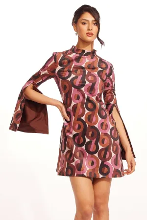 Faded Finish Fahela Dress - Stay Groovy Bold Movement Fahela Dress - Stay Groovy