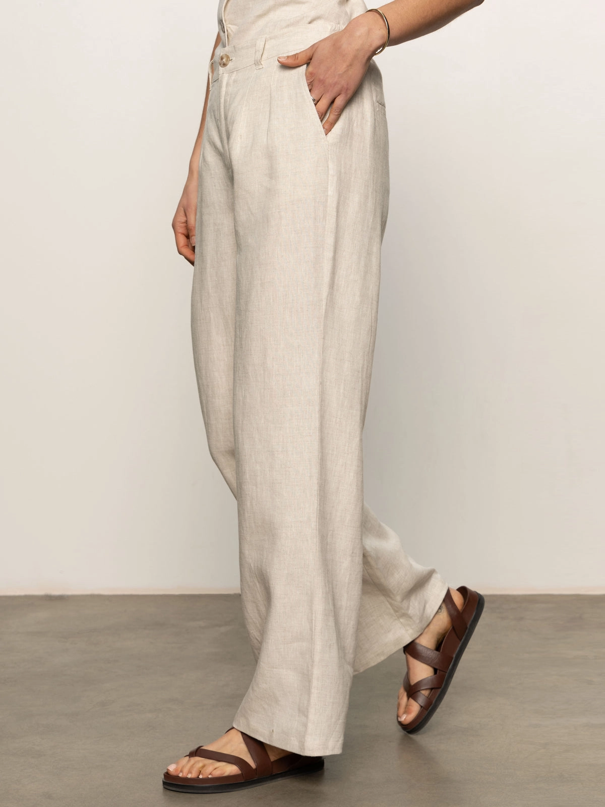 Hopper Semi High Rise Pant Flax Everyday Comfort Fit Abrasion resistant