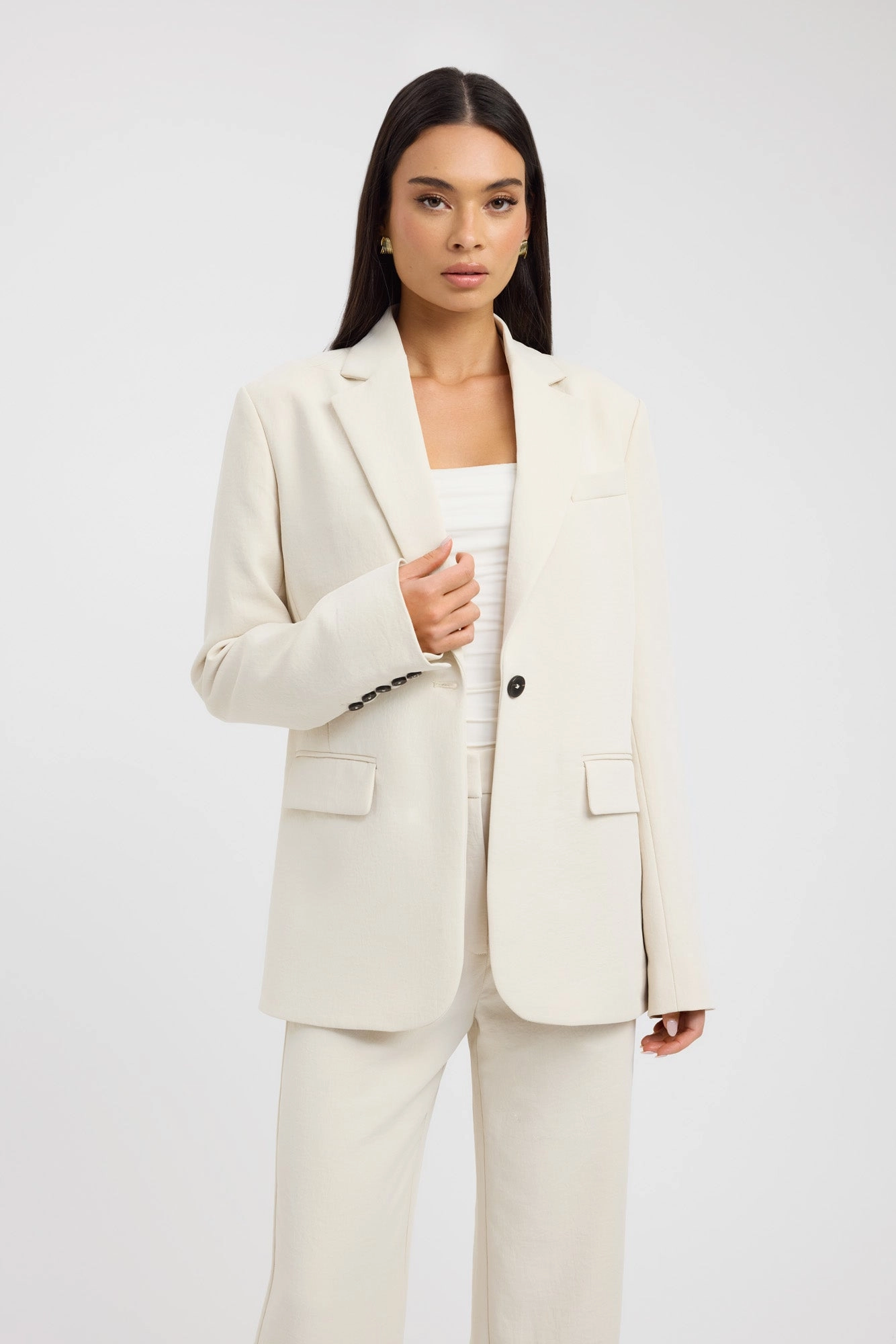 Respect Core Warmth Ariel Button Blazer