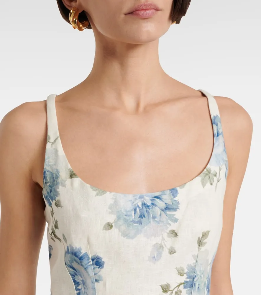 Faithfull Sanne floral linen minidress