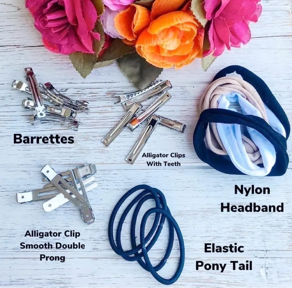 Fall Harvest Hand Tied Fabric Bow Headband | Hair Clip
