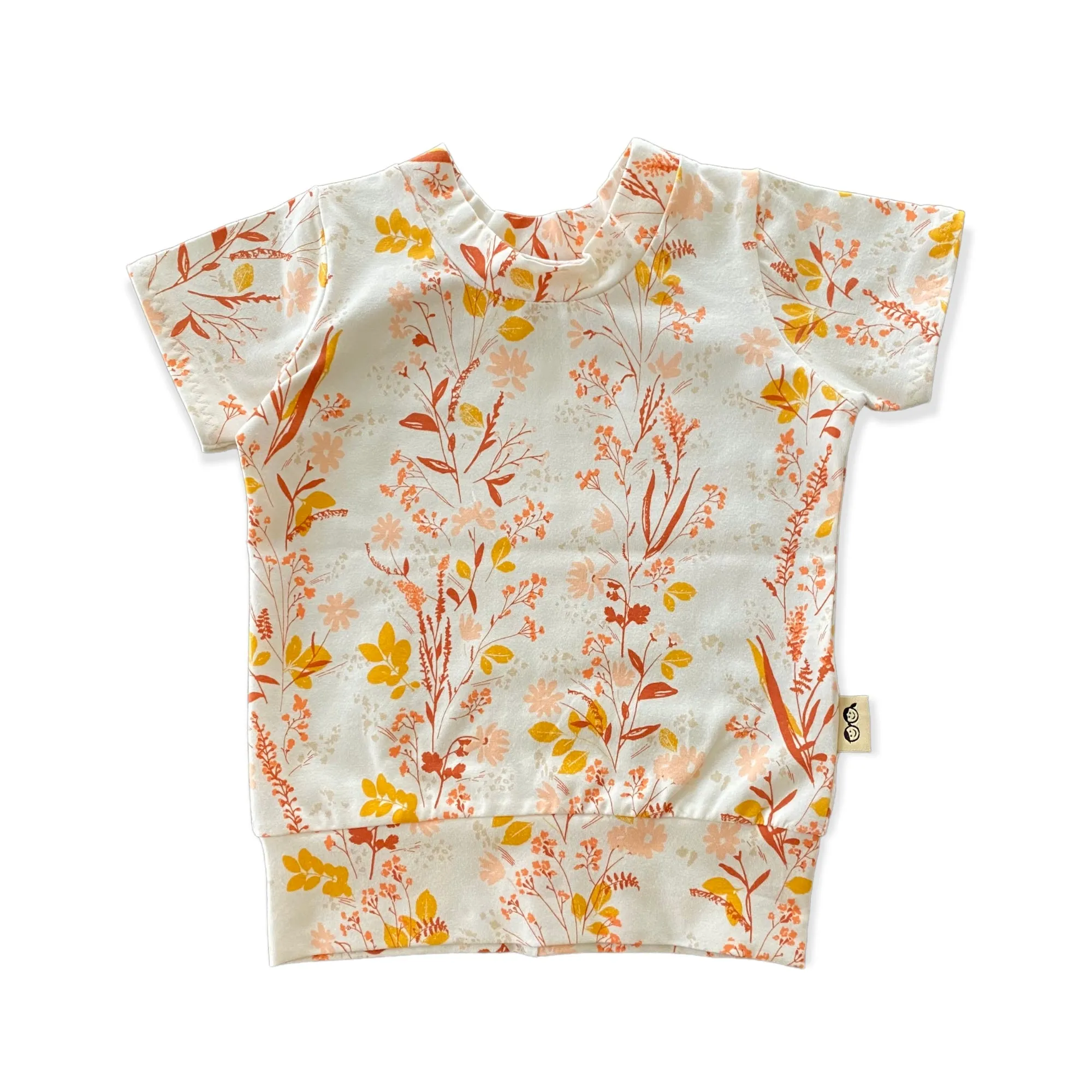 Fall Wildflowers on Cream Summer Lounge Top