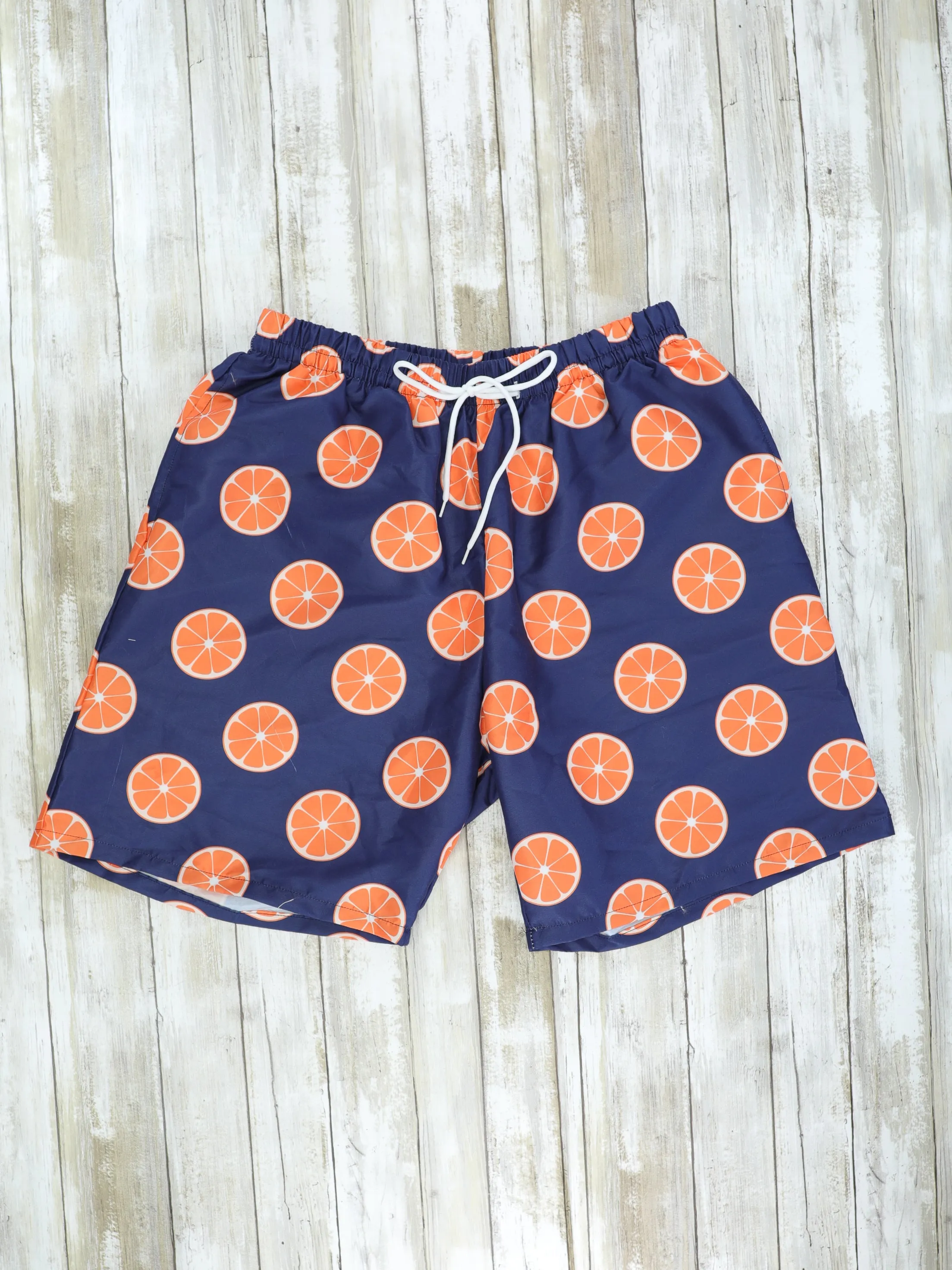 Family Orange & Navy Blue Swimsuit