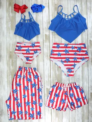 Family Red, White, & Blue Star Swimsuit