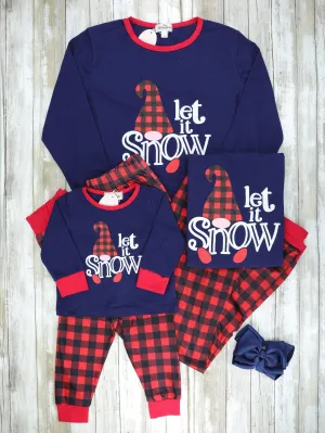 Family Snow Navy Plaid Pajamas