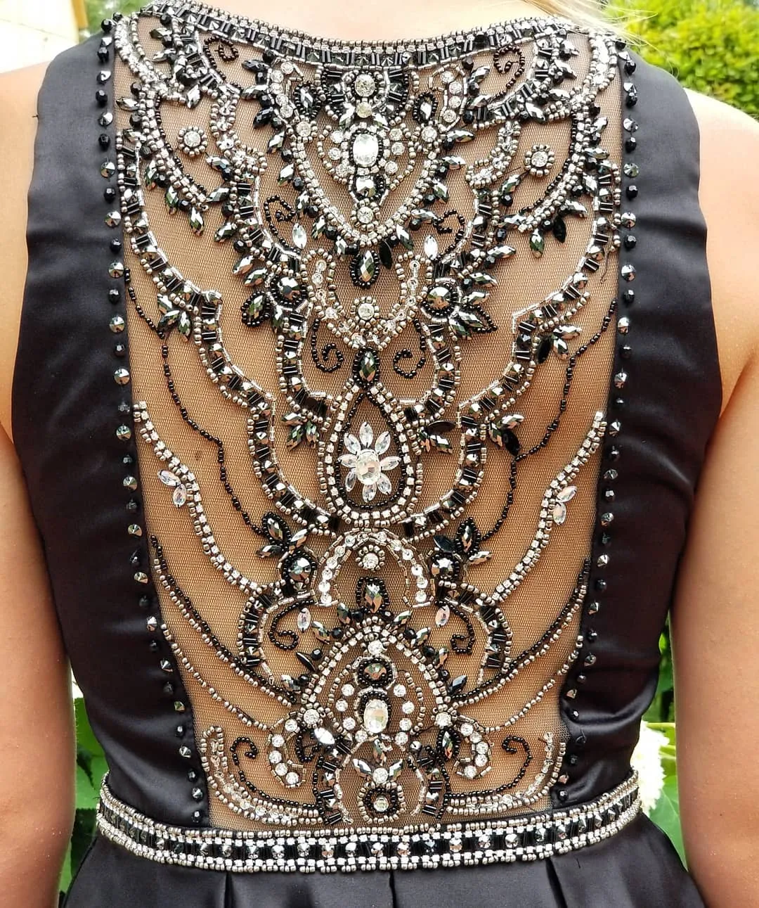 Fantastic Satin Jewel Neckline A-line Homecoming Dresses With Beadings HD325