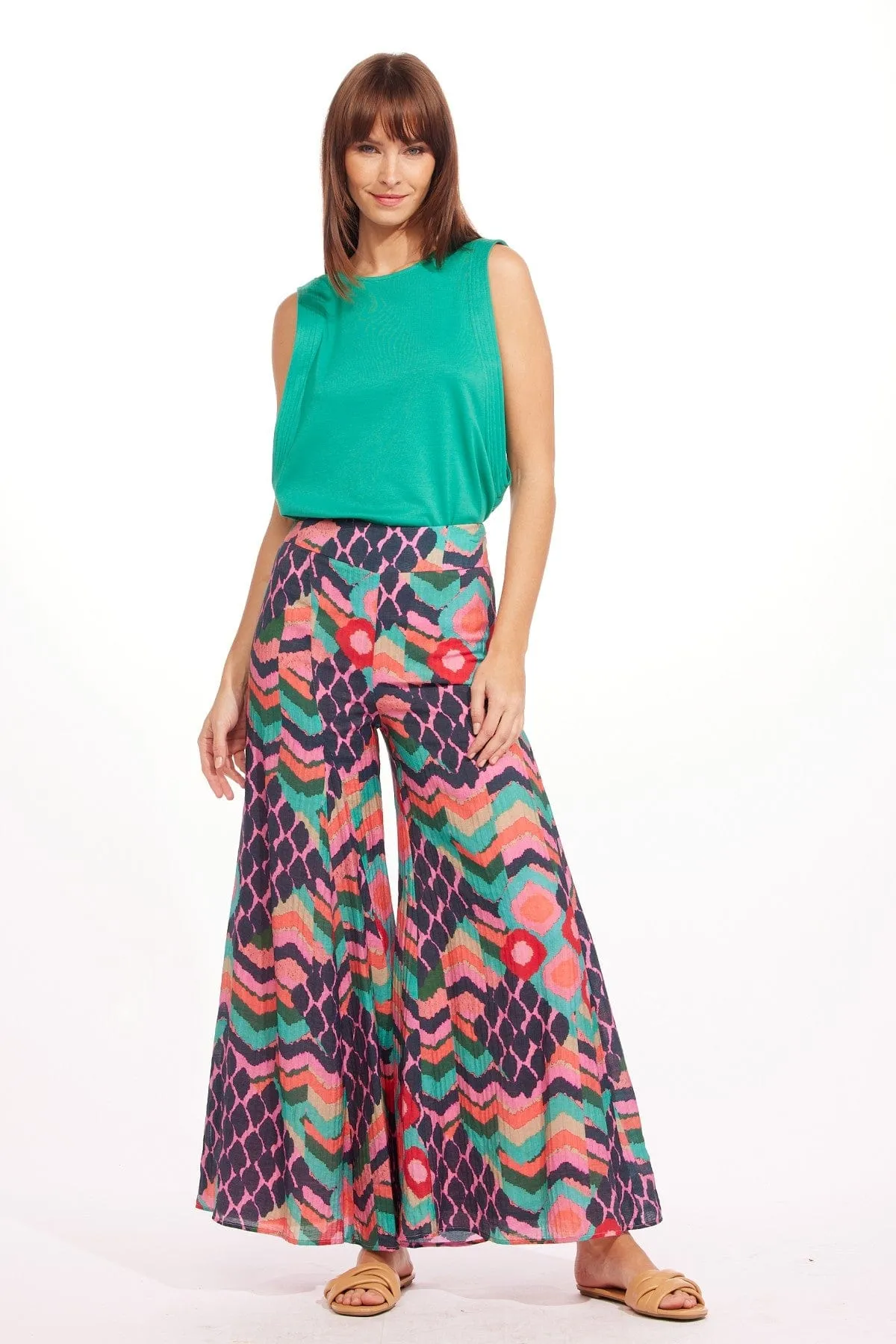 Layered Look Rabia Pants - Vegas Volt