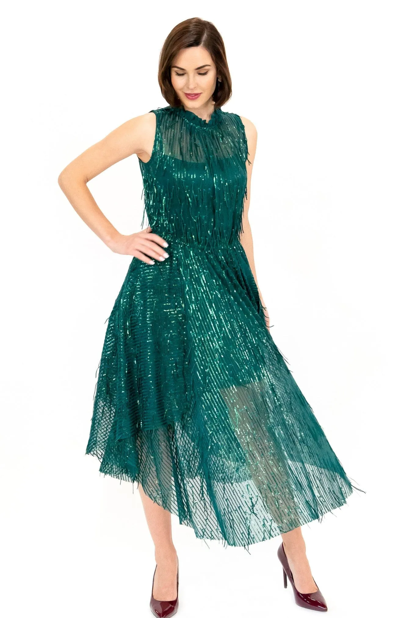 Shentel Dress ?C Glitter Pine Reversible-Style