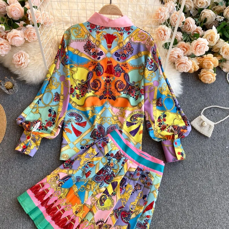Fashion High Waist Slim Skirt Suit