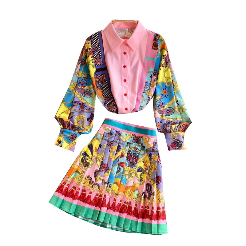 Fashion High Waist Slim Skirt Suit