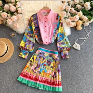Fashion High Waist Slim Skirt Suit