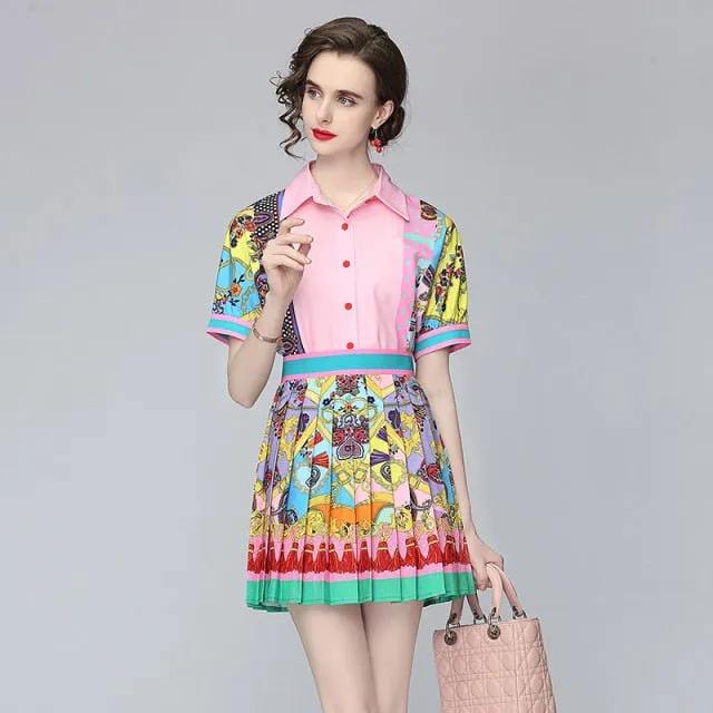 Fashion High Waist Slim Skirt Suit