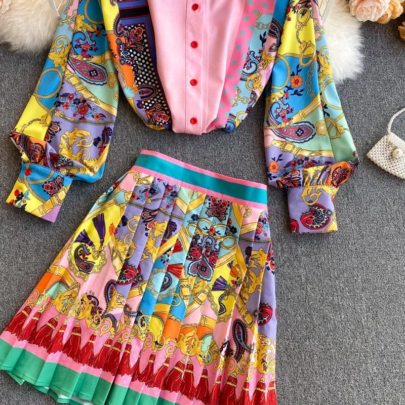 Fashion High Waist Slim Skirt Suit
