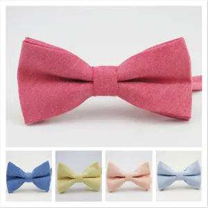 Fashion Mens Bow Tie Oxford Fabric Butterfly Cravat Solid Color Adults Casual Business Bowtie Formal Marriage Bow Ties for Women