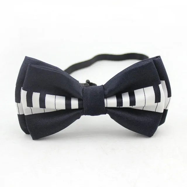 Fashion music Pattern two-layer Bow tie for Men Men's Unisex Tuxedo Dress Bowtie / Butterfly Brand New