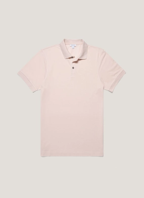 Men's Piqu?? Polo Shirt in Pastel Pink Versatile Fit