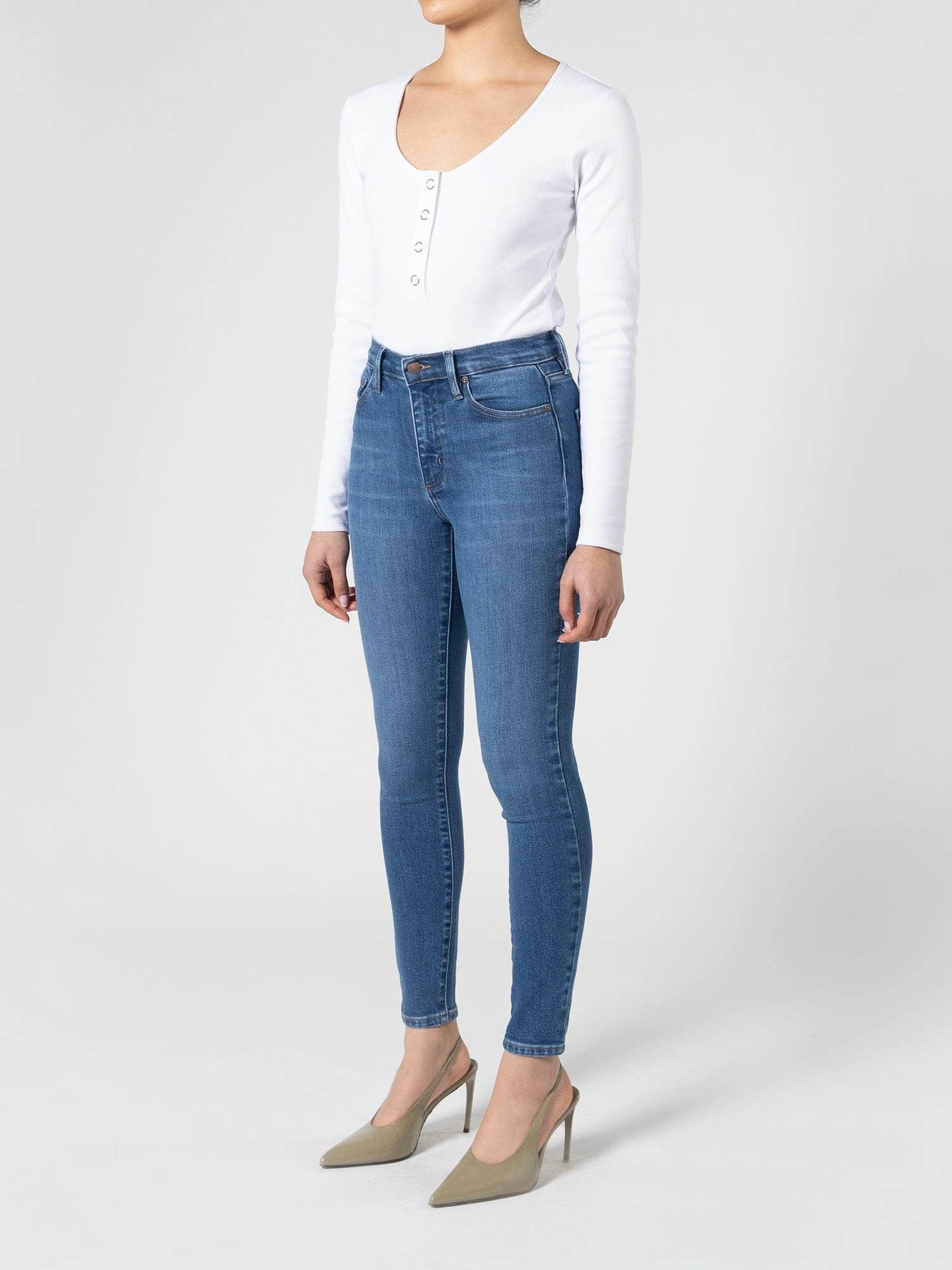 Textured Loose Luxury Cult Skinny Ankle Icon Blue