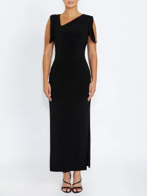 Hebe Black Jersey Gown Smart and Polished