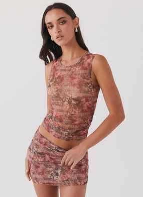 Fashionable Touch Love Child Mesh Tank Top - Palais Floral ErgonomicSleeves Love Child Mesh Tank Top - Palais Floral
