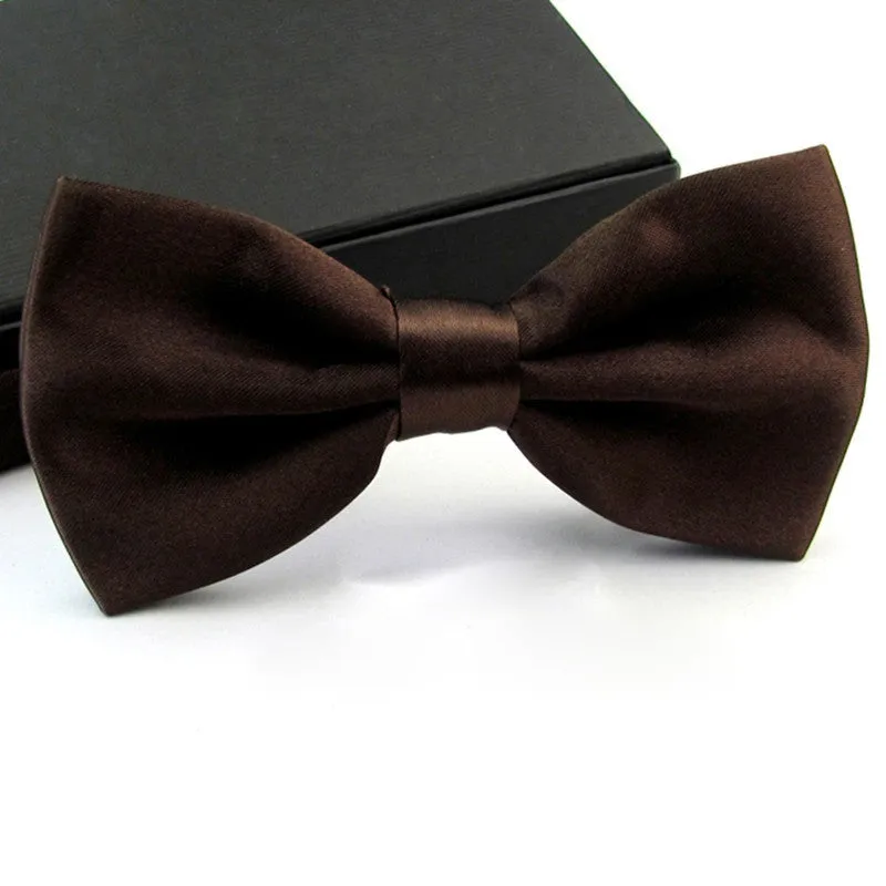 Fashions Men's Formal Commercial bowties Solid Color Tuxedo Classic Bowtie Pre Wedding Party Satin Bow Tie Necktie