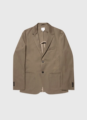 Fast Drying Men's Brushed Cotton Wool Blazer in Sandstone Transform Breathable Structure Men's Brushed Cotton Wool Blazer in Sandstone