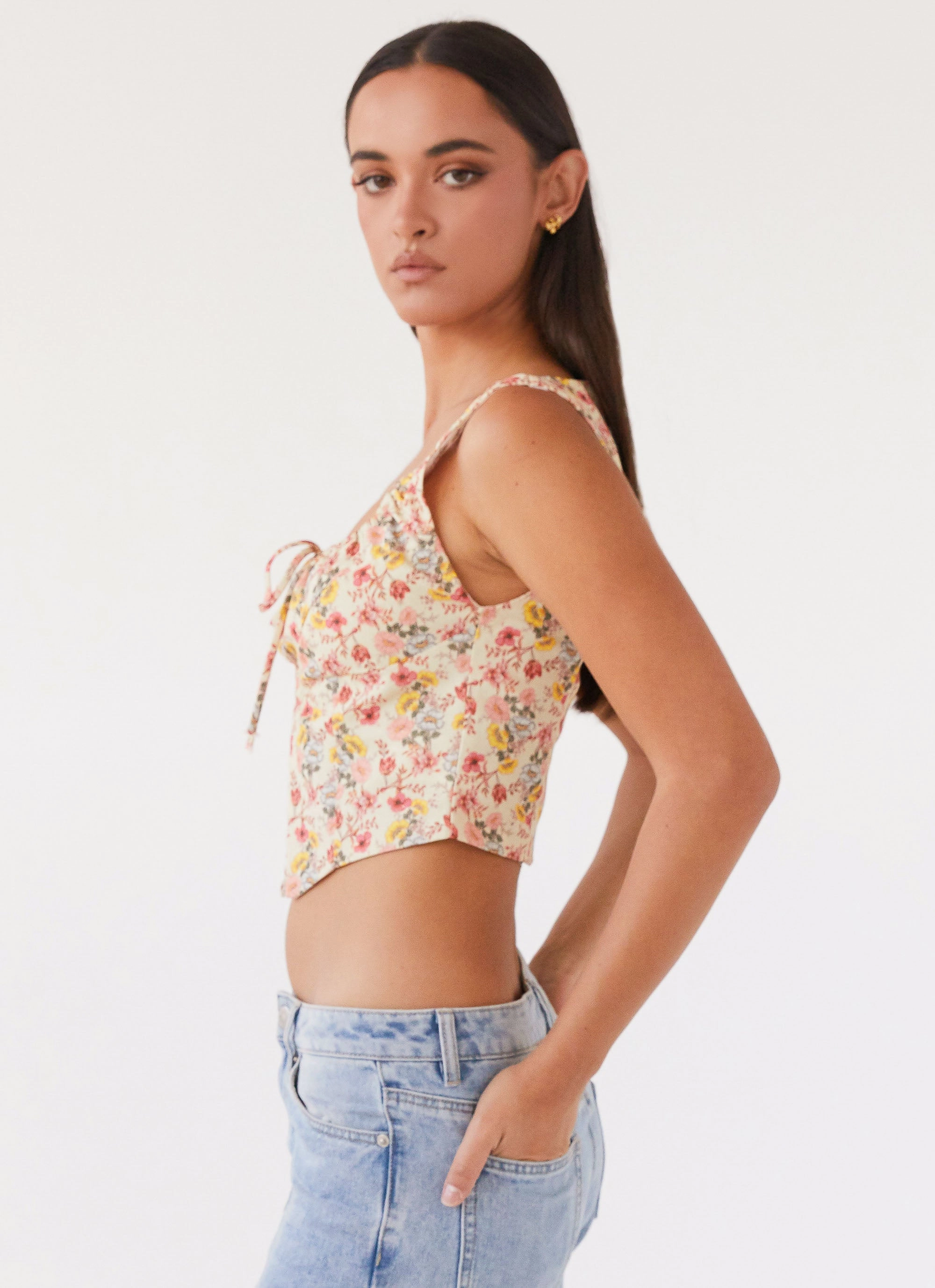Low Profile Hardware Body Confidence Take Me Away Corset Top - Garden Party