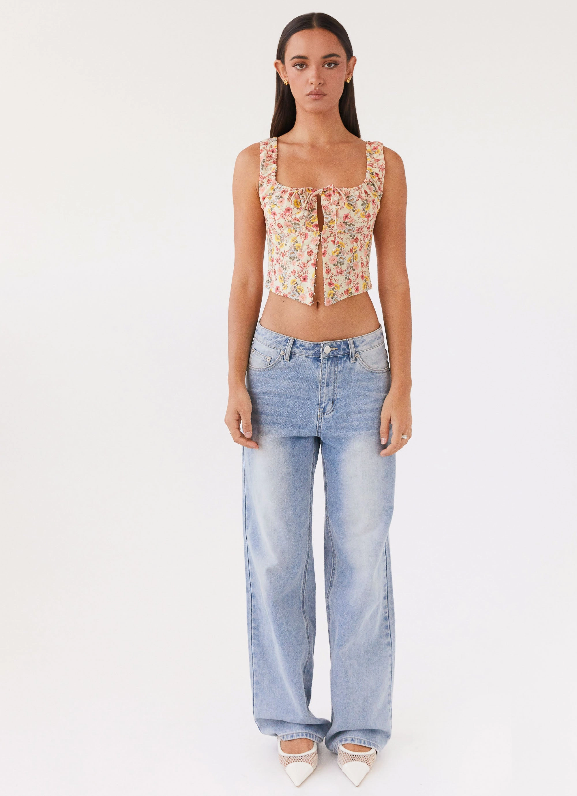 Tummy-Control Take Me Away Corset Top - Garden Party