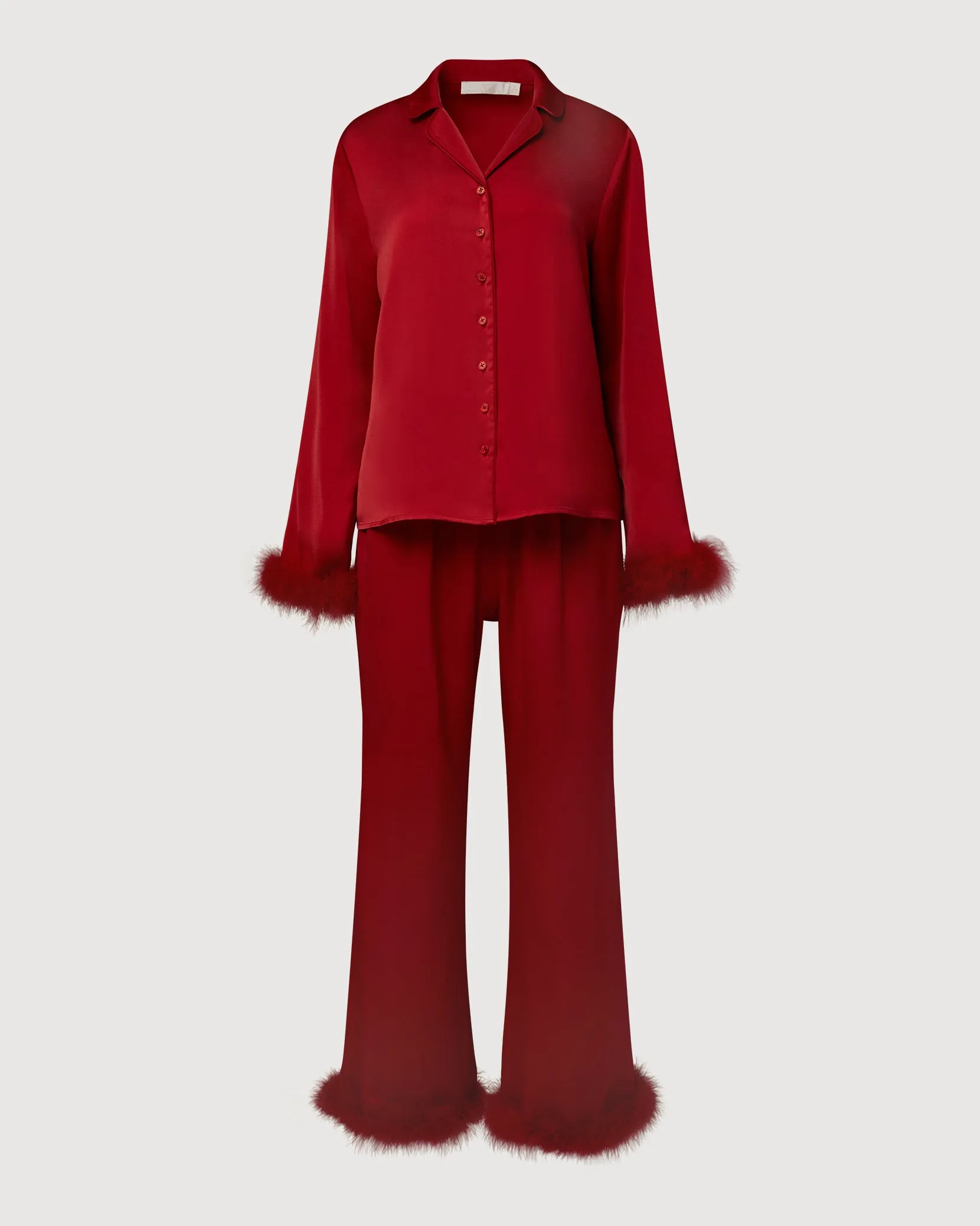 Feather Satin Pajamas