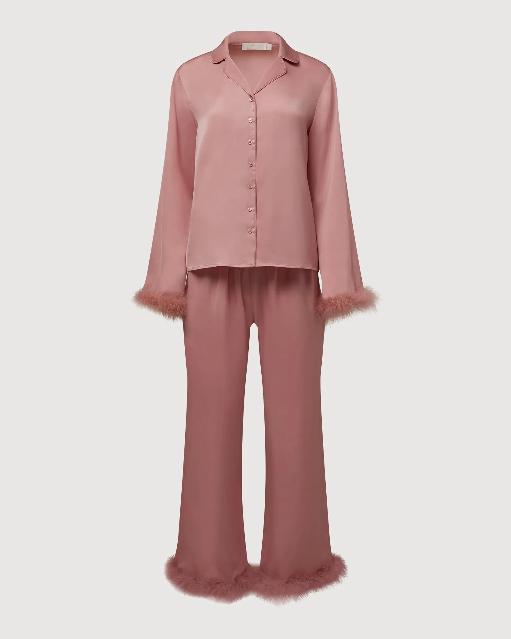 Feather Satin Pajamas