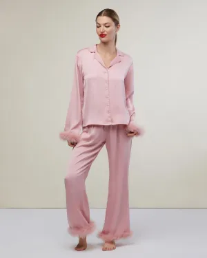 Feather Satin Pajamas